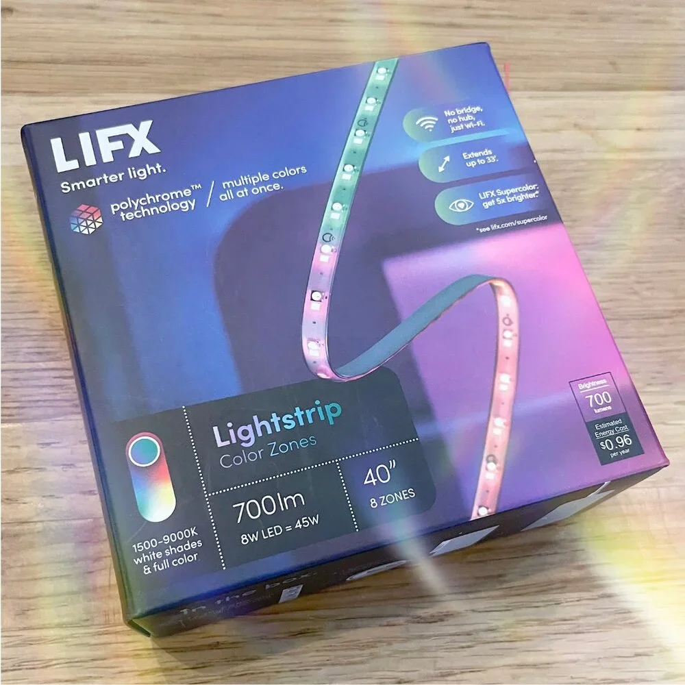 LIFX 40 in. Smart Multi-Color RGB+W Wi-Fi Plug-In LED Strip Light Kit *BNIB*